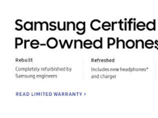 Φωτογραφία για Η Samsung ακολούθησε το παράδειγμα της Apple και πουλά ανακατασκευασμένα
