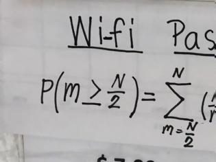 Φωτογραφία για Θες τον κωδικό του wi-fi; Λύσε την εξίσωση!