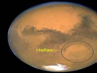 Φωτογραφία για Υποψήφια για ζωή η τεράστια λεκάνη Ελλάς (Hellas) στον πλανήτη Άρη