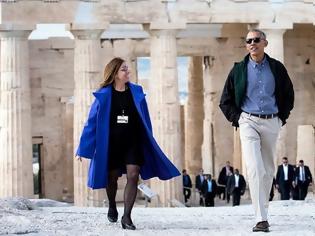 Φωτογραφία για ΠΟΙΑ είναι η Ελένη Μπάνου που ξενάγησε τον Ομπάμα... στην Ακρόπολη