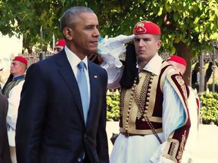 Φωτογραφία για Ο Λαρισαίος Ανθυπασπιστής της Προεδρικής Φρουράς που έκανε το γύρο του κόσμου στη φωτό με τον Ομπάμα!