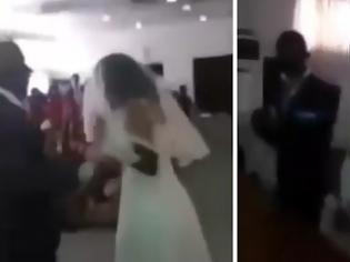 Φωτογραφία για Φιλενάδα εμφανίζεται με νυφικό στο γάμο του καλού της! - Οι αμήχανες στιγμές σε ένα βίντεο που έγινε viral
