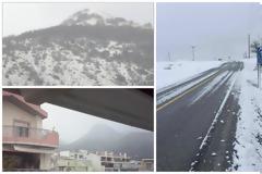 Στα λευκά η ορεινή Ξάνθη - Οι νιφάδες του χιονιού έφτασαν και μέσα στην πόλη