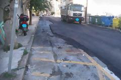 Ξαναστρώνουν τον δρόμο στο Ρέθυμνο μετά την ασφαλτόστρωση-κωμωδία!