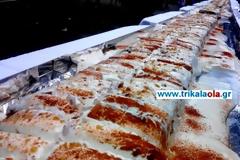 Η μεγαλύτερη πουτίγκα στον κόσμο παρασκευάστηκε στην Καρδίτσα! [video]