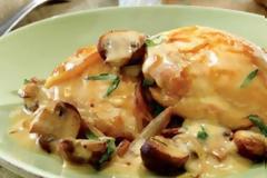 Κοτόπουλο με τυρί κρέμα και μανιτάρια