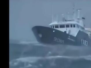 Φωτογραφία για Δείτε 10 πλοία δίνουν μάχη με κύματα που φτάνουν τα 30 μέτρα - Οι εικόνες ΚΟΒΟΥΝ ΤΗΝ ΑΝΑΣΑ [video]