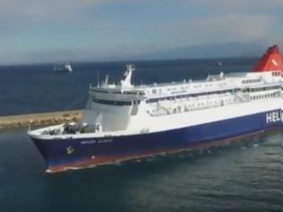 Φωτογραφία για Χίος: Η μανούβρα του πλοίου στο λιμάνι - Οι κινήσεις του καπετάνιου