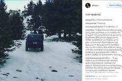 Κόλλησε στο χιόνι ο Γιώργος Λιάγκας με το 4Χ4!