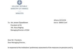 Στη ΔΗΜΟΣΙΟΤΗΤΑ η Επιστολή Τσακαλώτου προς τους Θεσμούς