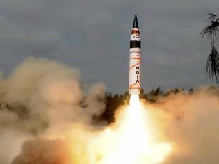Φωτογραφία για Ινδία: Επιτυχής δοκιμή του διηπειρωτικού πυρηνικού πυραύλου Agni-V