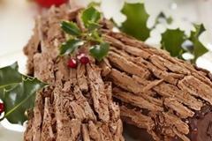 Χριστουγεννιάτικος κορμός σοκολάτας