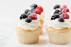 Cupcakes βανίλιας με επικάλυψη κρέμας