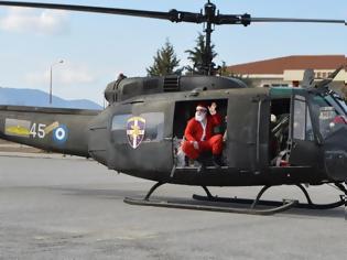 Φωτογραφία για Ο Άγιος Βασίλης ήρθε στην 1η ΤΑΞΑΣ με ελικόπτερο