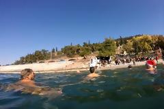 Έκοψαν βασιλόπιτα και βούτηξαν στα παγωμένα νερά του Παγασητικού [video]