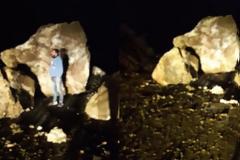 Τεράστιοι βράχοι έπεσαν σε δρόμο στην Κίσσαμο [photos]