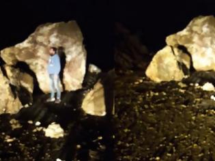 Φωτογραφία για Τεράστιοι βράχοι έπεσαν σε δρόμο στην Κίσσαμο [photos]