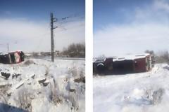 Φωτογραφίες από τη σύγκρουση τραίνων στο Παλαιοφάρσαλο