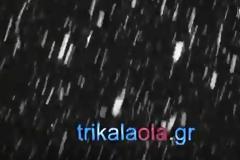 Βίντεο από την σφοδρή χιονόπτωση τα ξημερώματα στα Τρίκαλα
