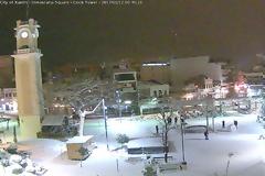 Snowboard στο Λιμνίο της Ξάνθης - Μια χιονόμπαλα γίγας στην Κεντρική Πλατεία