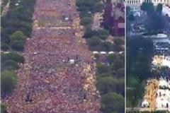 Το πλήθος στηη ορκωμοσία Τραμπ ήταν λιγότερο και οι φωτογταφίες το αποδεικνύουν