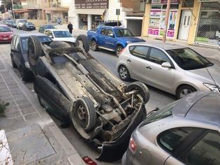 Φωτογραφία για Ντελαπάρισε αυτοκίνητο στο Ηράκλειο - Τύχη βουνό ο οδηγός