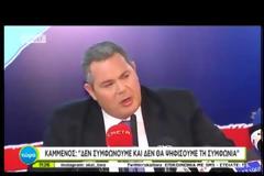 Π. ΚΑΜΜΕΝΟΣ: ΔΕΝ ΘΑ ΨΗΦΙΣΟΥΜΕ ΤΗ ΣΥΜΦΩΝΙΑ ΑΠΟ ΤΗ ΣΤΙΓΜΗ ΠΟΥ ΠΕΡΙΛΑΜΒΑΝΕΙ ΤΟΝ ΟΡΟ «ΜΑΚΕΔΟΝΙΑ»
