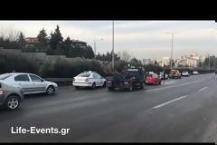 Θεσσαλονίκη: Καραμπόλα στον περιφερειακό με πάνω από 10 αυτοκίνητα