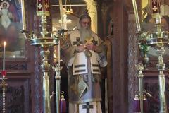 Θεία Λειτουργία Μεγάλου Βασιλείου, τῶν θυρῶν κεκλεισμένων, χοροστατοῦντος τοῦ Πανιερωτάτου Μητροπολίτου Μόρφου κ. Νεοφύτου