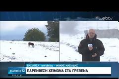 Πτώση θερμοκρασίας με καταιγίδες- Χιόνισε στα ορεινά των Γρεβενών! (video)