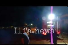 Πυρκαγιά στις αποθήκες του σιδηροδρομικού σταθμού Αμαλιάδας (βίντεο