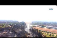 Δημιουργία στρόβιλου στα καμένα! Εικόνες από Drone!