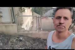 Γρηγόρης Πετράκος: Με δάκρυά στα μάτια δείχνει την μεγάλη καταστροφή στην Πεντέλη.