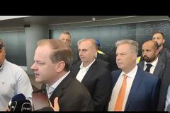 Δήλωση του υπουργού Μεταφορών και Υποδομών Κώστα Καραμανλή μετά την ξενάγησή του στο αμαξοστάσιο της Αττικό Μετρό στη Θεσσαλονίκη