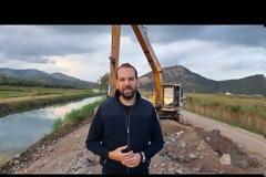 Ο Νεκτάριος Φαρμάκης στη γέφυρα Κατοχής και στο αντιπλημμυρικό έργο Λεσινίου