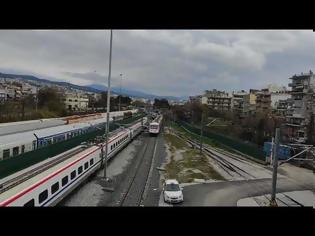 Φωτογραφία για Είσοδο αμαξοστοιχίας ETR 470 στις εγκαταστάσεις της ΤΡΑΙΝΟΣΕ  στη Θεσσαλονίκη. Βίντεο.