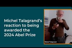 Abel Prize 2024 : Michel Talagrand